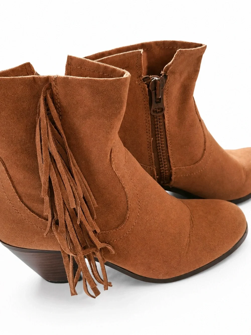 Apt. 9 Adelina Fringe Ankle Boots Women’s 5.5 Gray Taupe